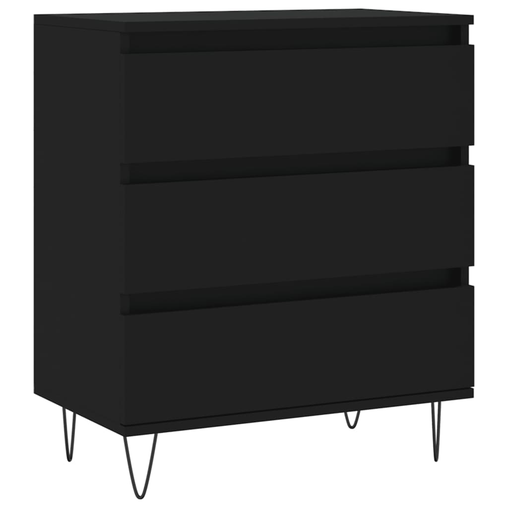 Credenza Nero 60x35x70 cm in Legno Multistrato - homemem39