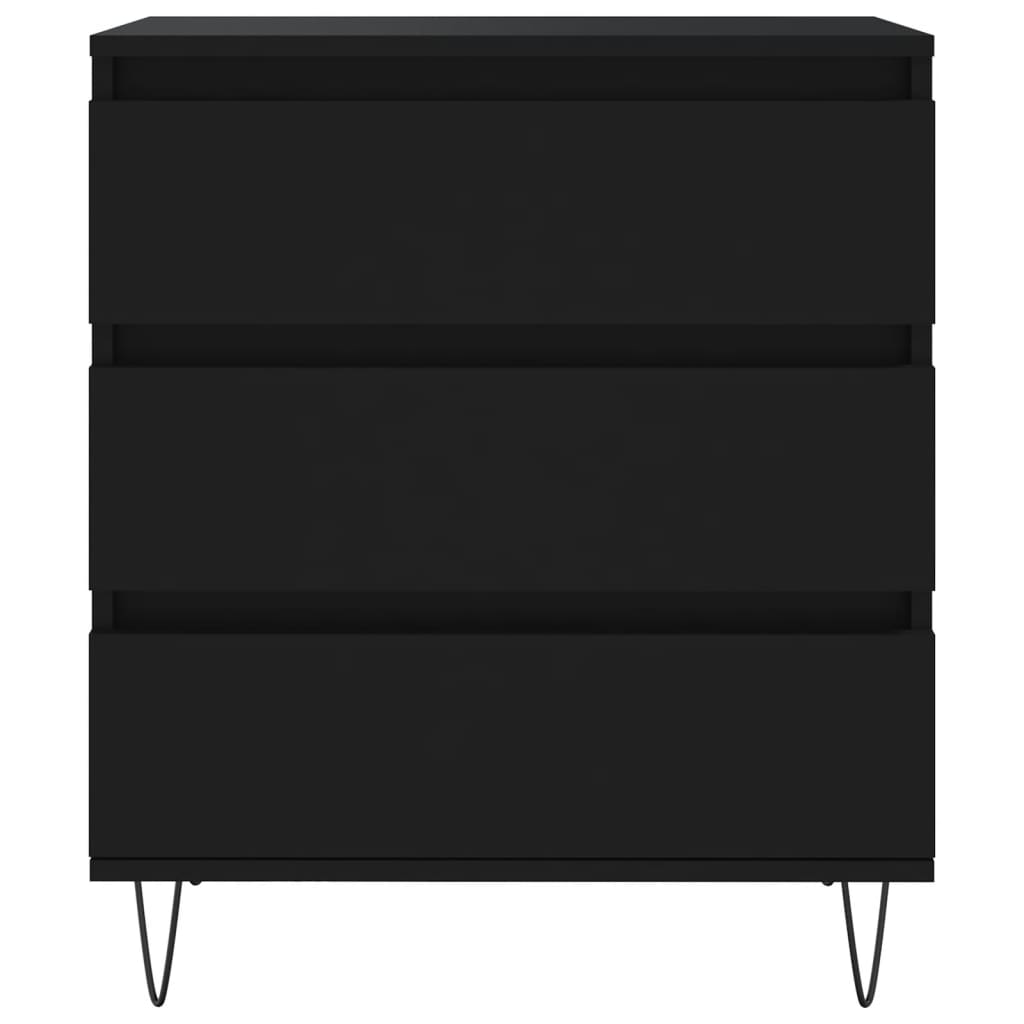 Credenza Nero 60x35x70 cm in Legno Multistrato - homemem39