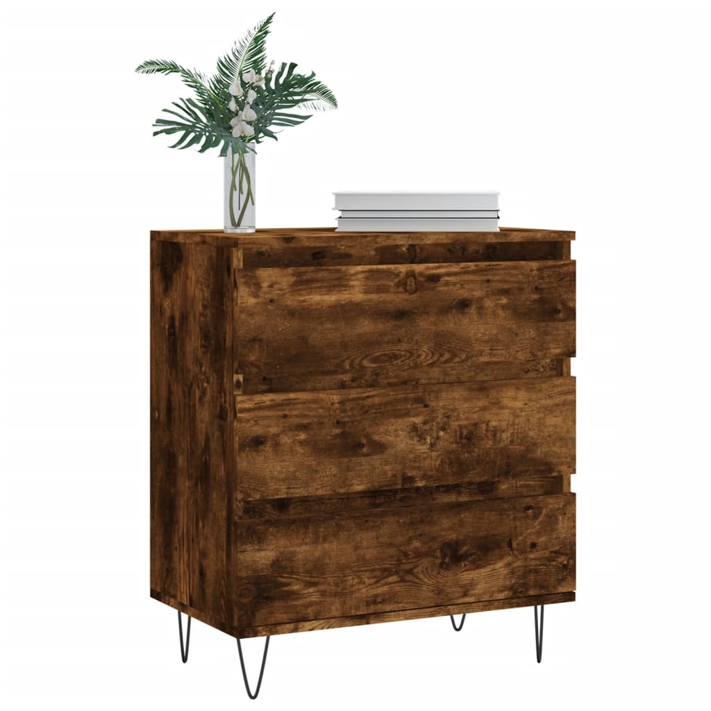 Credenza Rovere Fumo 60x35x70 cm in Legno Multistrato - homemem39