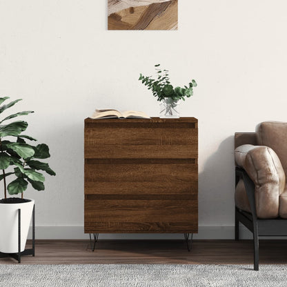 Credenza Rovere Marrone 60x35x70 cm in Legno Multistrato - homemem39