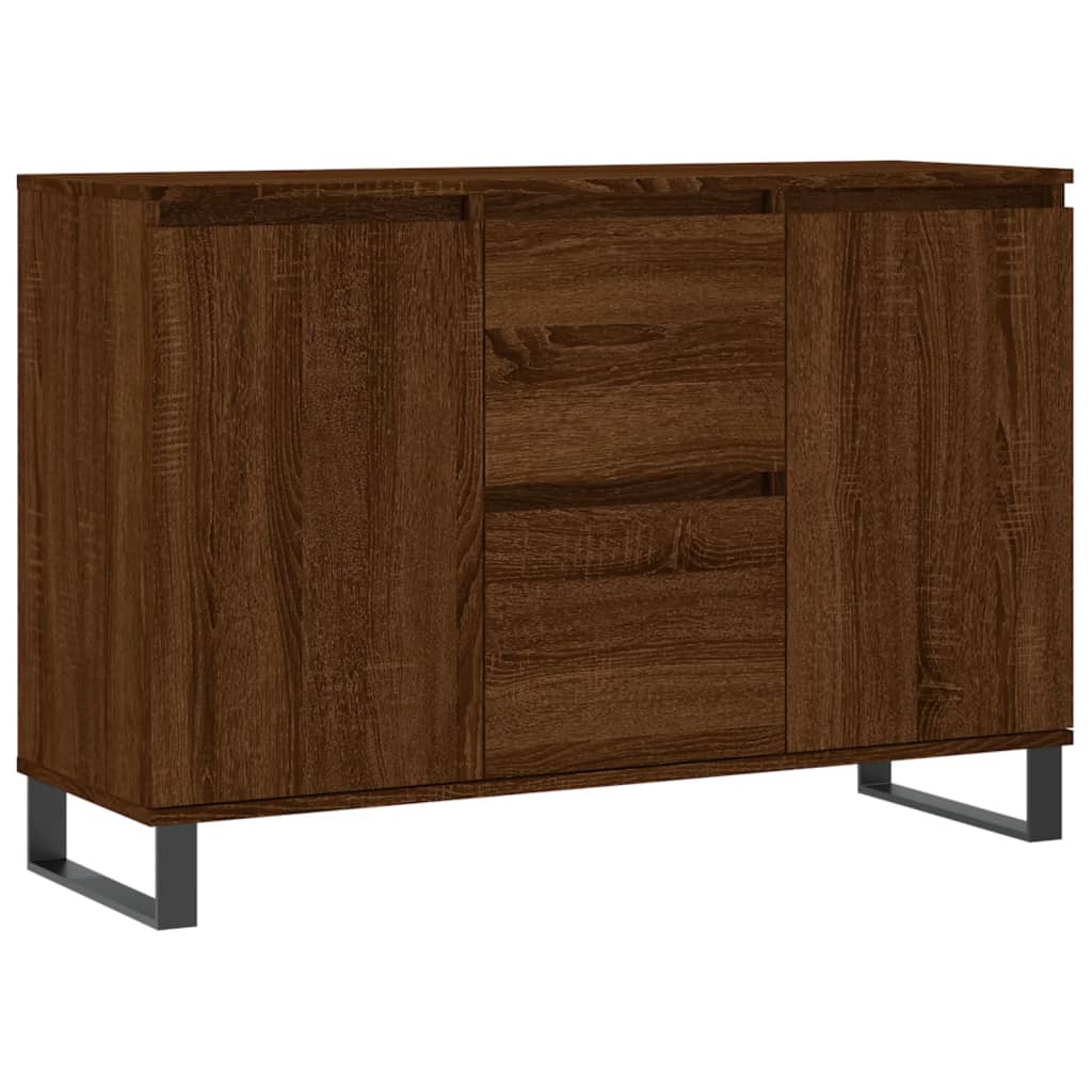 Credenza Rovere Marrone 104x35x70 cm in Legno Multistrato - homemem39