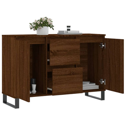 Credenza Rovere Marrone 104x35x70 cm in Legno Multistrato - homemem39