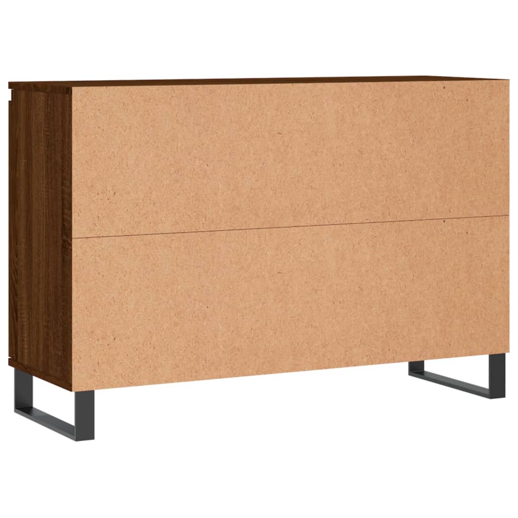 Credenza Rovere Marrone 104x35x70 cm in Legno Multistrato - homemem39