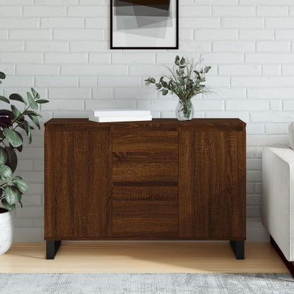 Credenza Rovere Marrone 104x35x70 cm in Legno Multistrato - homemem39