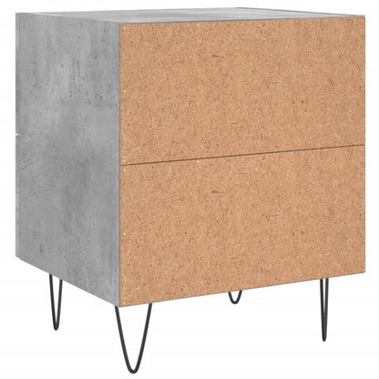 Comodino Grigio Cemento 40x35x47,5 cm in Legno Multistrato