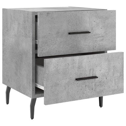 Comodini 2 pz Grigio Cemento 40x35x47,5 cm in Legno Multistrato