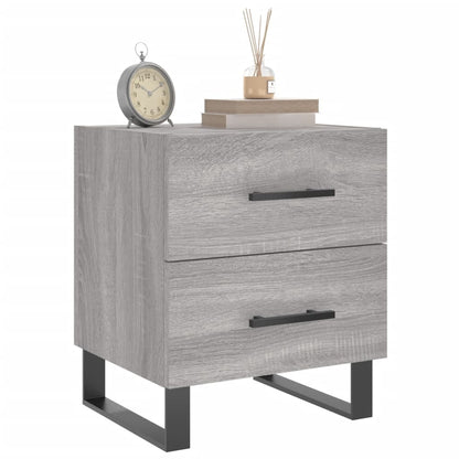 Comodini 2 pz Grigio Sonoma 40x35x47,5 cm in Legno Multistrato