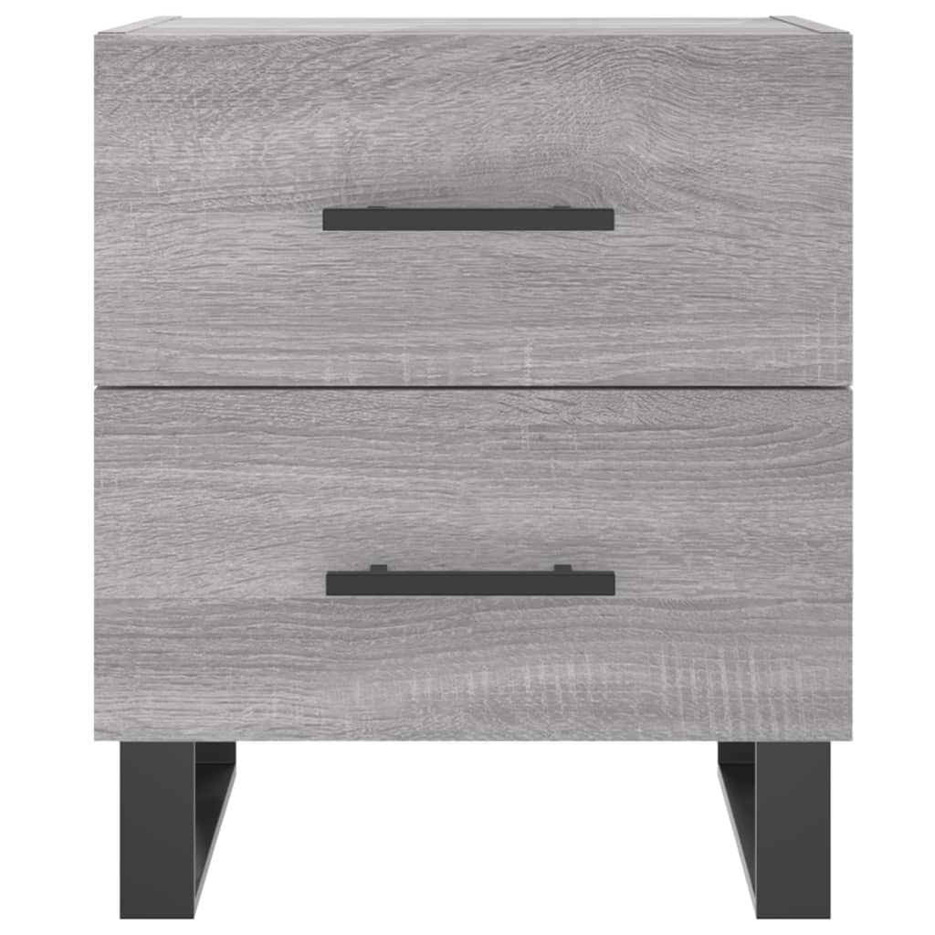 Comodini 2 pz Grigio Sonoma 40x35x47,5 cm in Legno Multistrato