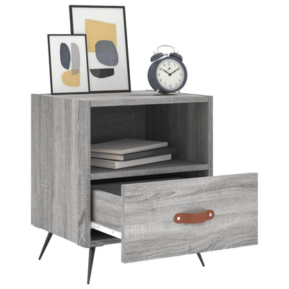 Comodini 2 pz Grigio Sonoma 40x35x47,5 cm in Legno Multistrato