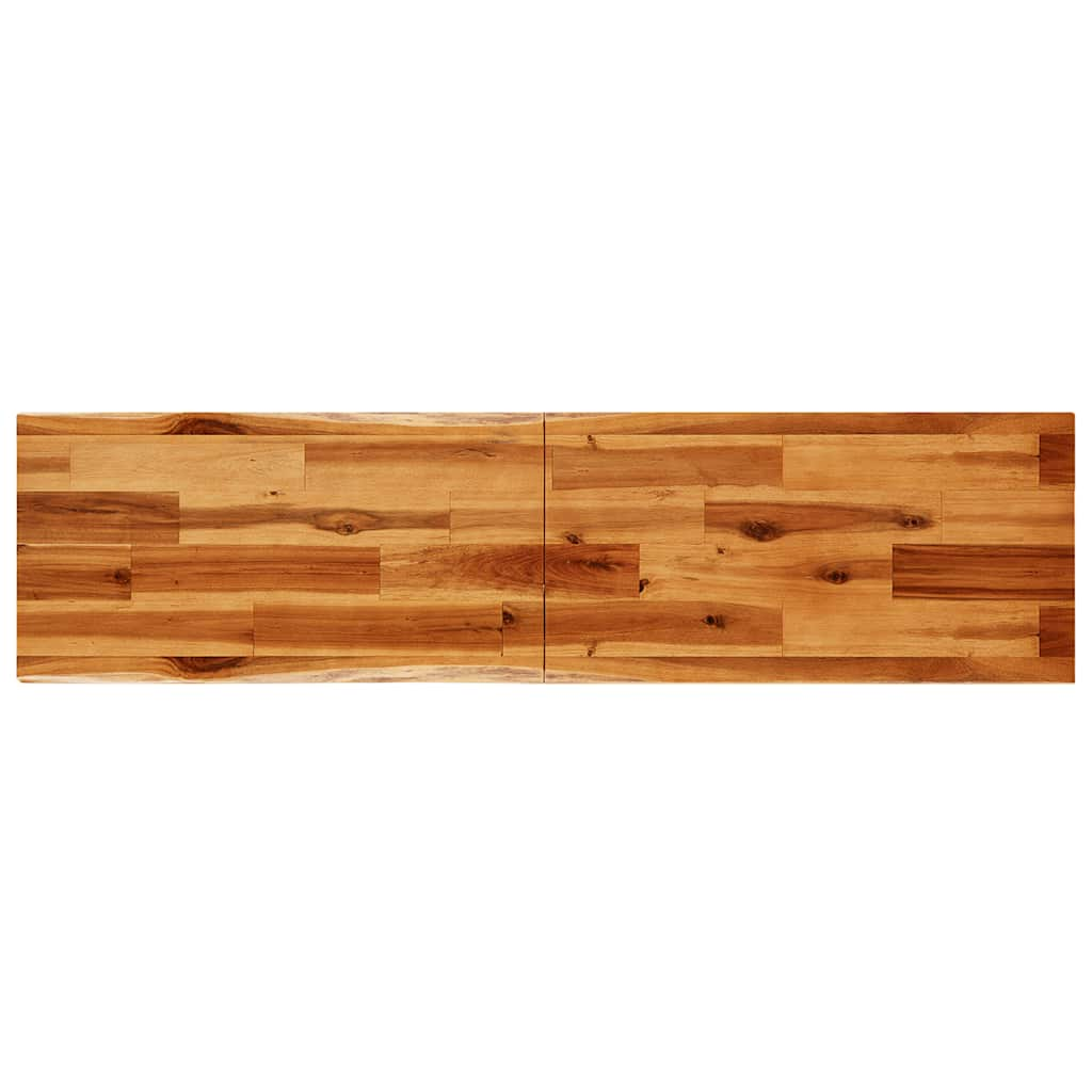 Tavolo Consolle Bordi Vivi 140x40x80 cm Legno Massello Acacia