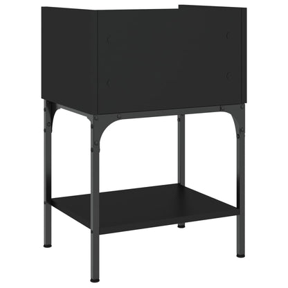 Comodino Nero 40,5x31x60 cm in Legno Multistrato