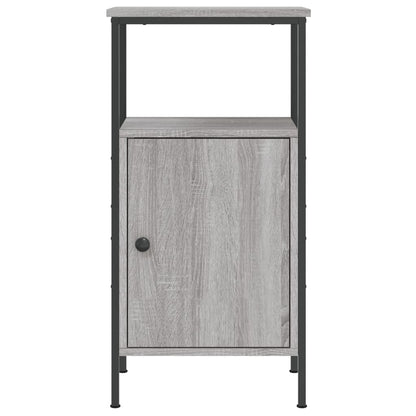 Comodino Grigio Sonoma 41x31x80 cm in Legno Multistrato