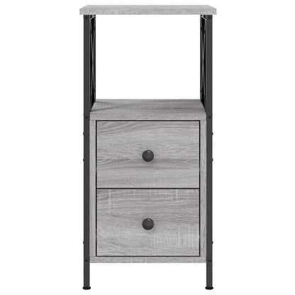 Comodini 2 pz Grigio Sonoma 34x35,5x70 cm in Legno Multistrato