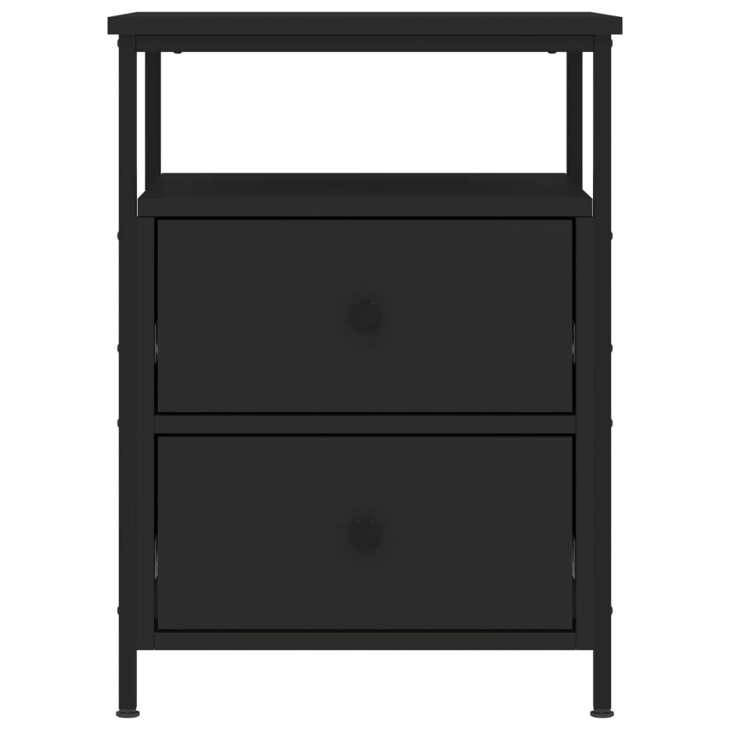 Comodino Nero 44x45x60 cm in Legno Multistrato