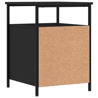 Comodini 2 pz Neri 44x45x60 cm in Legno Multistrato