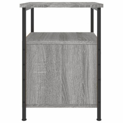 Comodini 2 pz Grigio Sonoma 34x35,5x50 cm in Legno Multistrato