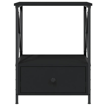 Comodino Nero 50x41x65 cm in Legno Multistrato