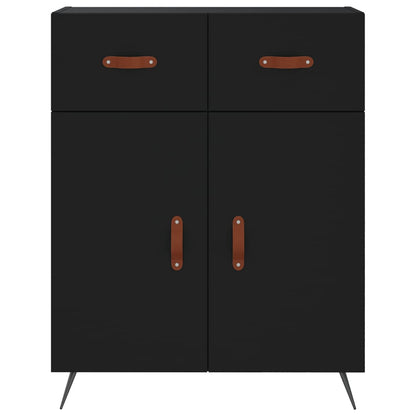 Credenza Nera 69,5x34x90 cm in Legno Multistrato