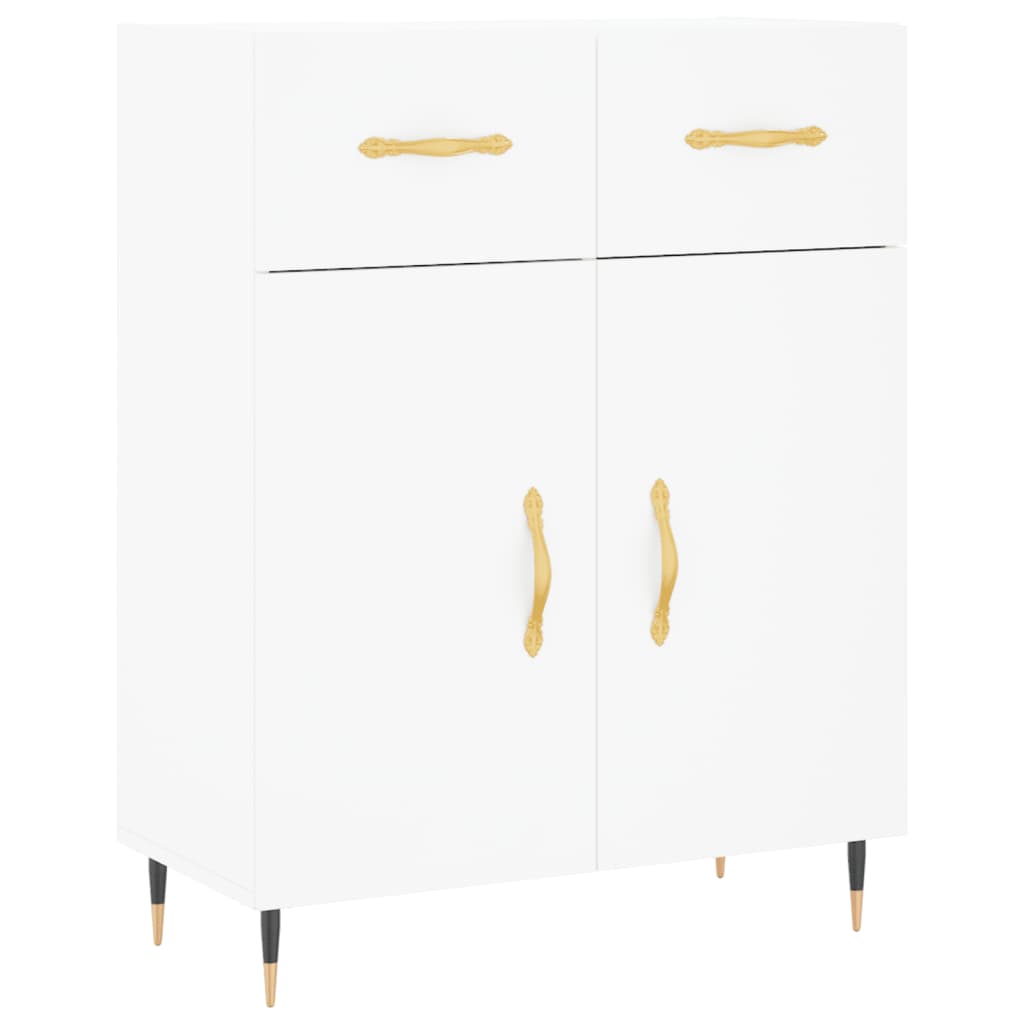 Credenza Bianca 69,5x34x90 cm in Legno Multistrato