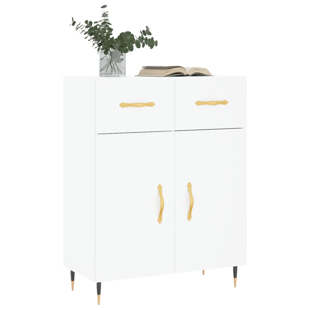 Credenza Bianca 69,5x34x90 cm in Legno Multistrato