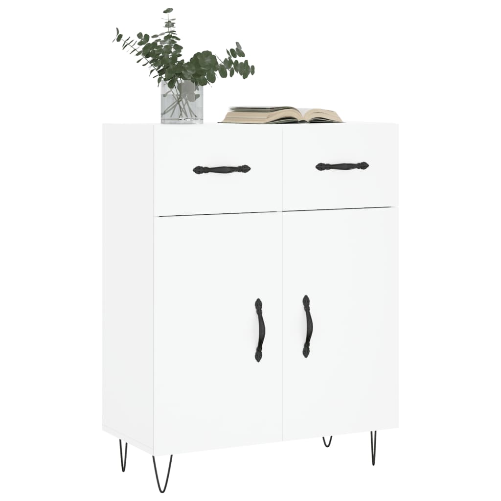 Credenza Bianca 69,5x34x90 cm in Legno Multistrato - homemem39