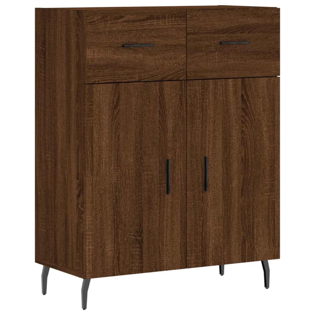 Credenza Rovere Marrone 69,5x34x90 cm in Legno Multistrato - homemem39