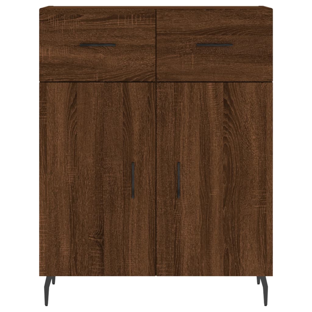 Credenza Rovere Marrone 69,5x34x90 cm in Legno Multistrato - homemem39