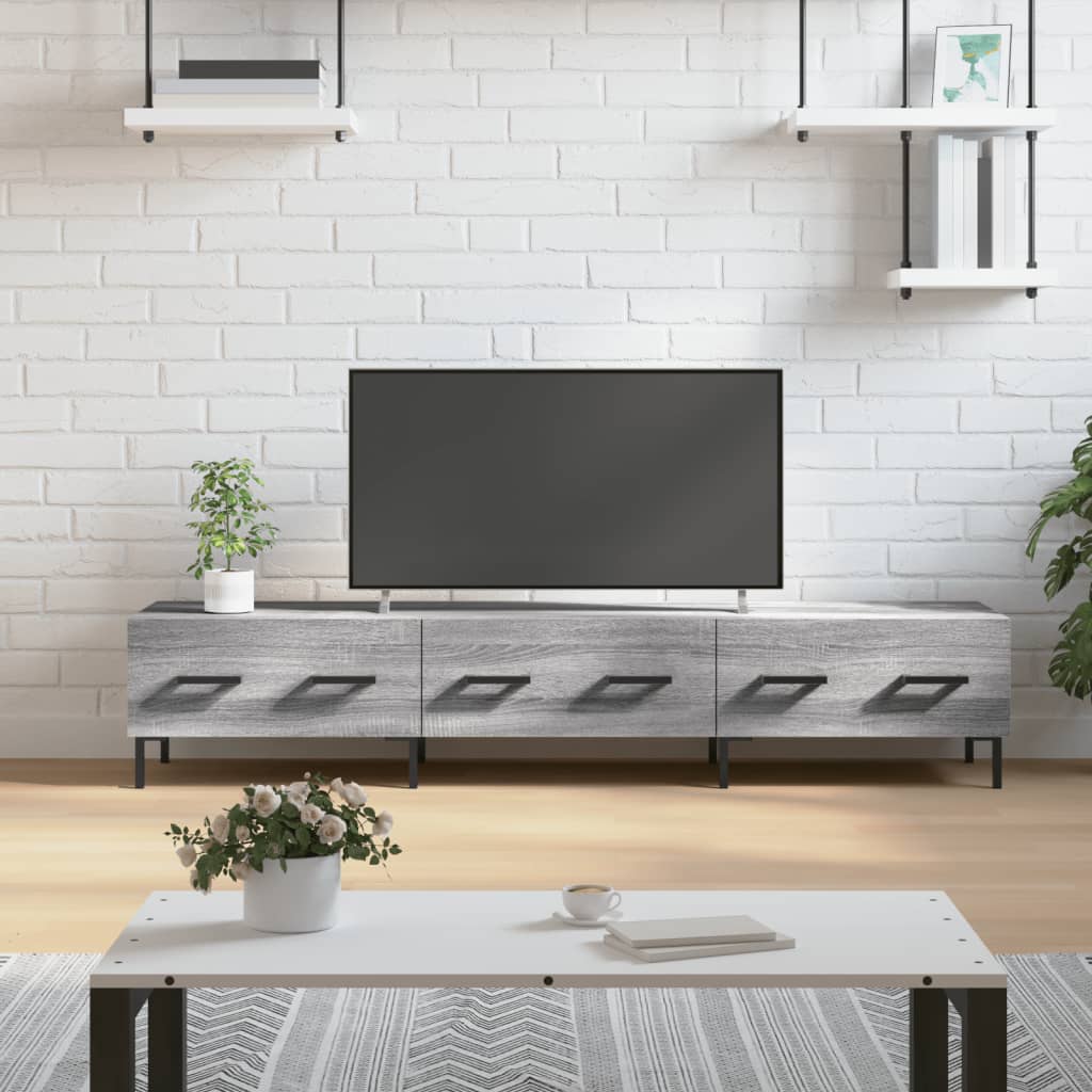 Mobile Porta TV Grigio Sonoma 150x36x30 cm in Legno Multistrato - homemem39