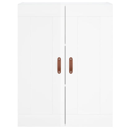 Mobile a Parete Bianco Lucido 69,5x34x90 cm Legno Multistrato - homemem39