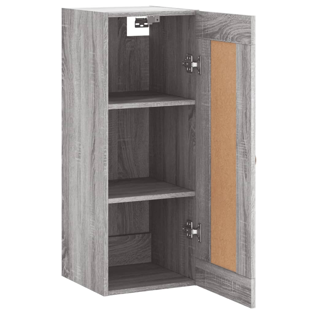 Mobile a Parete Grigio Sonoma 34,5x34x90 cm Legno Multistrato - homemem39