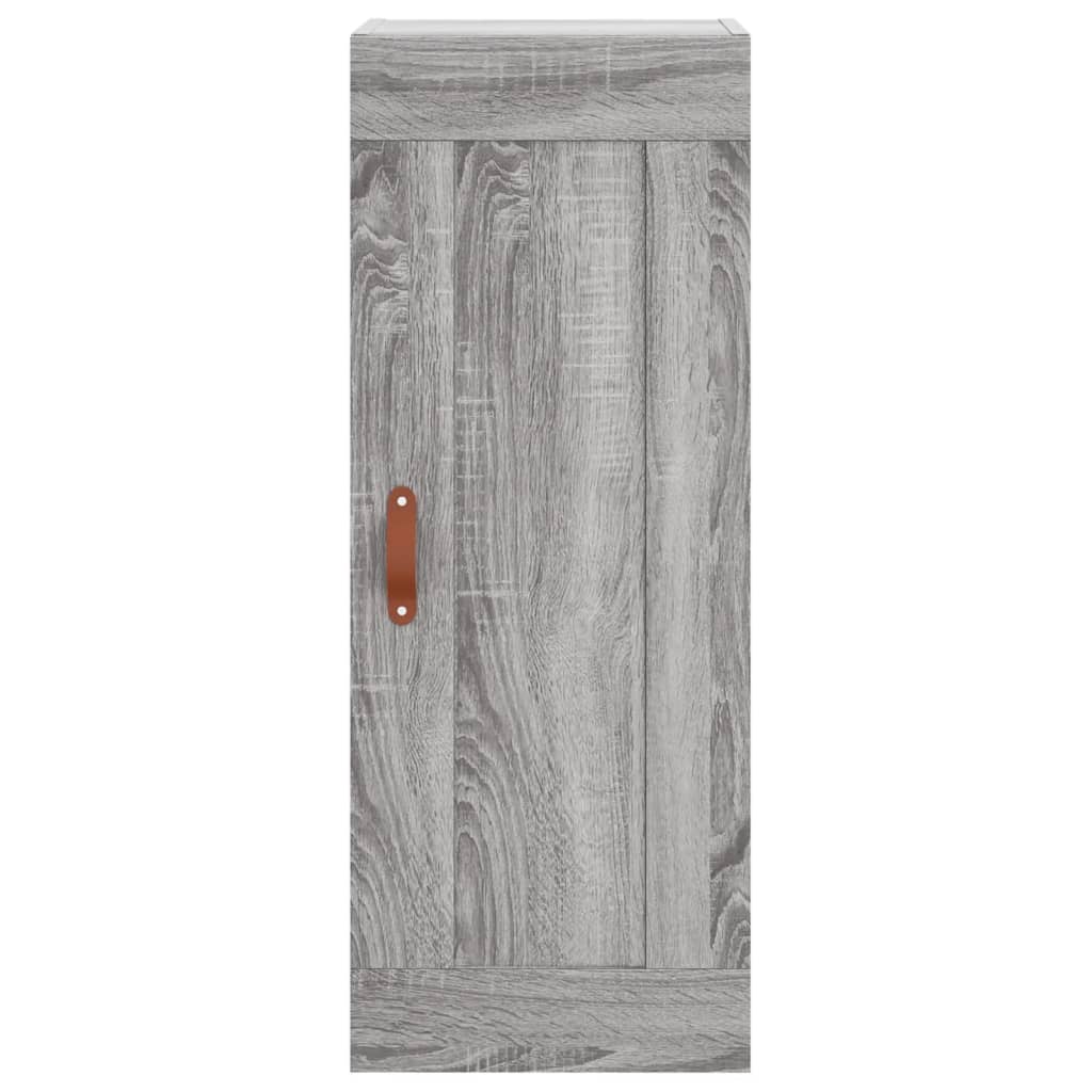 Mobile a Parete Grigio Sonoma 34,5x34x90 cm Legno Multistrato - homemem39