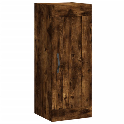 Mobile a Parete Rovere Fumo 34,5x34x90 cm in Legno Multistrato - homemem39