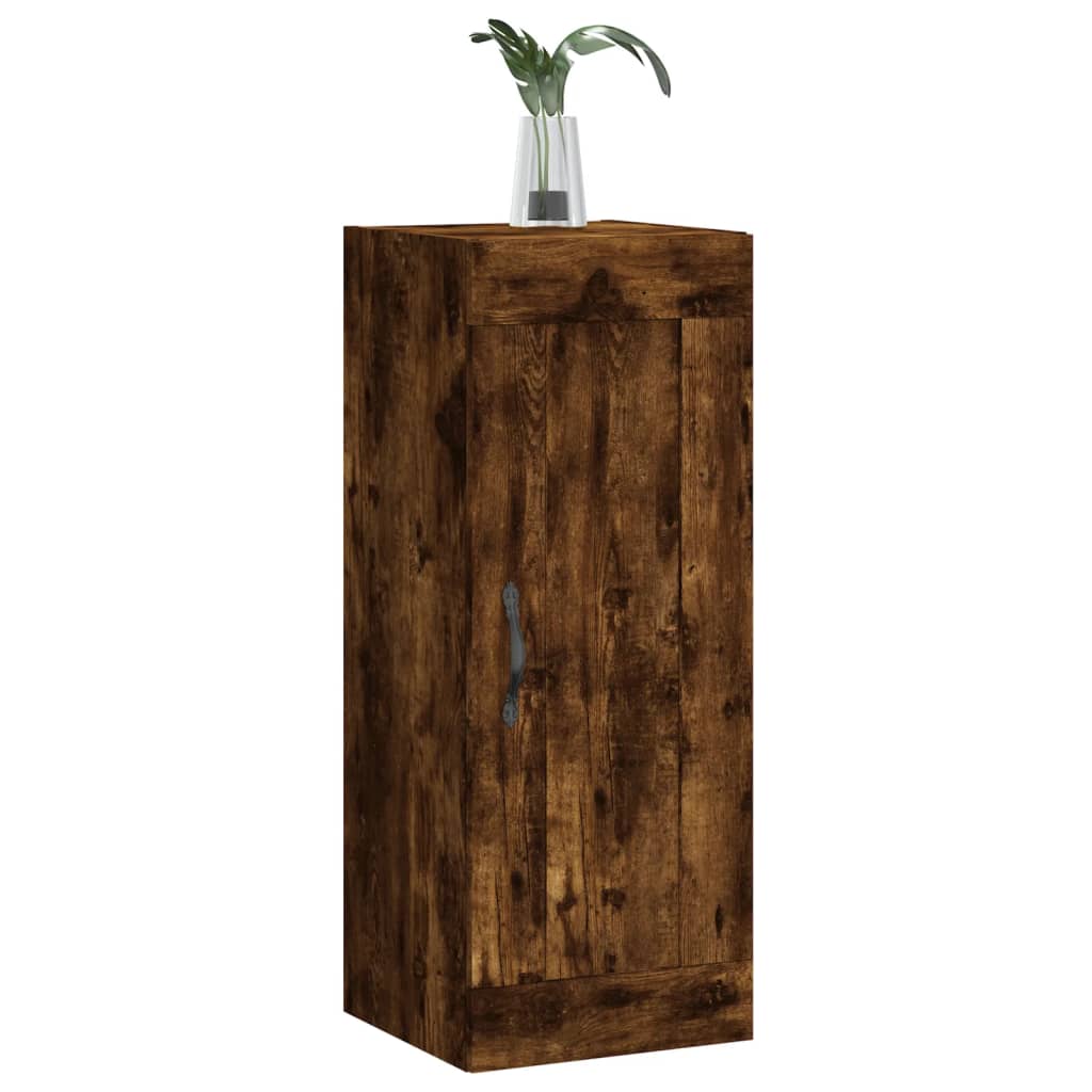 Mobile a Parete Rovere Fumo 34,5x34x90 cm in Legno Multistrato - homemem39