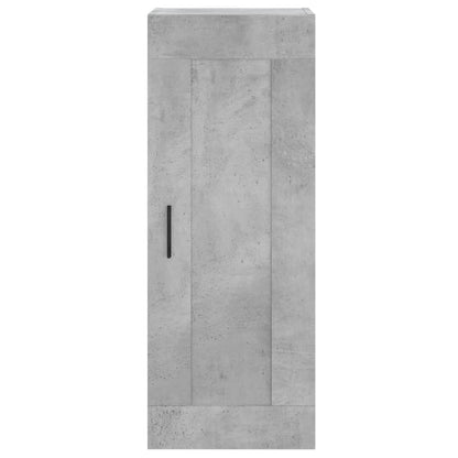 Mobile a Parete Grigio Cemento 34,5x34x90 cm Legno Multistrato - homemem39