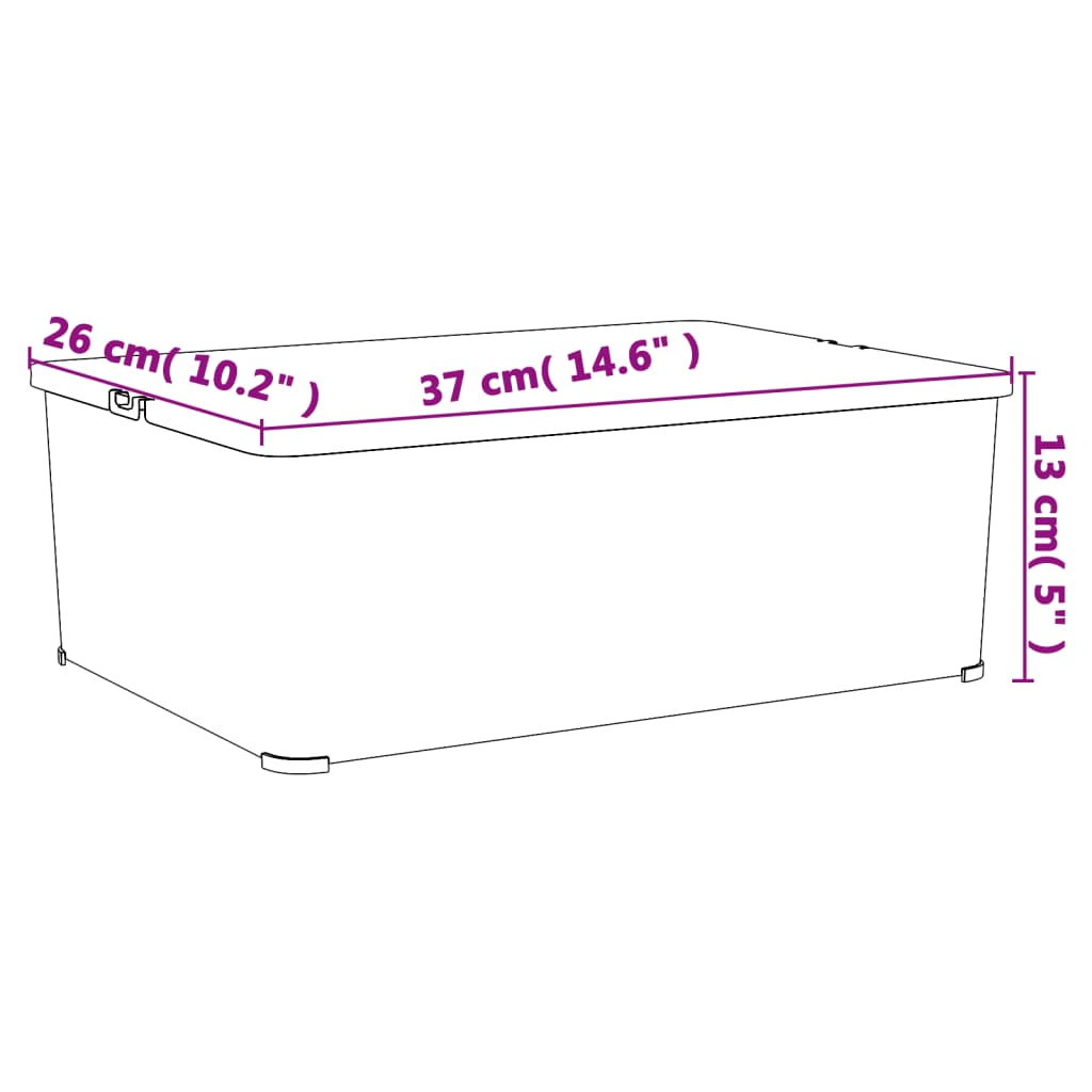 Contenitori in Plastica 6 pz 10 L Impilabili - homemem39