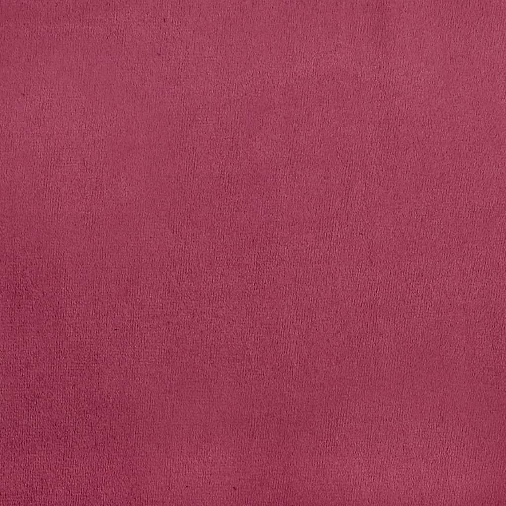 Divano Letto da Terra 2 in 1 Rosso Vino 122x204x55cm Velluto