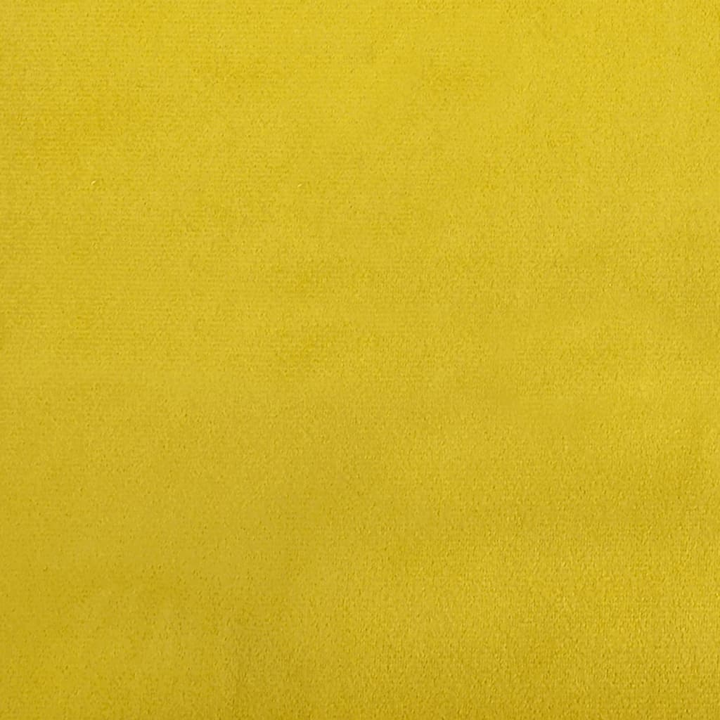 Divano Letto da Terra 2 in 1 Giallo Scuro 122x204x55 cm Velluto