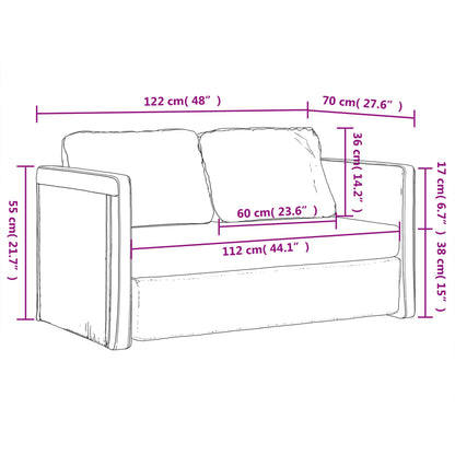 Divano Letto da Terra 2 in 1 Giallo Scuro 122x204x55 cm Velluto