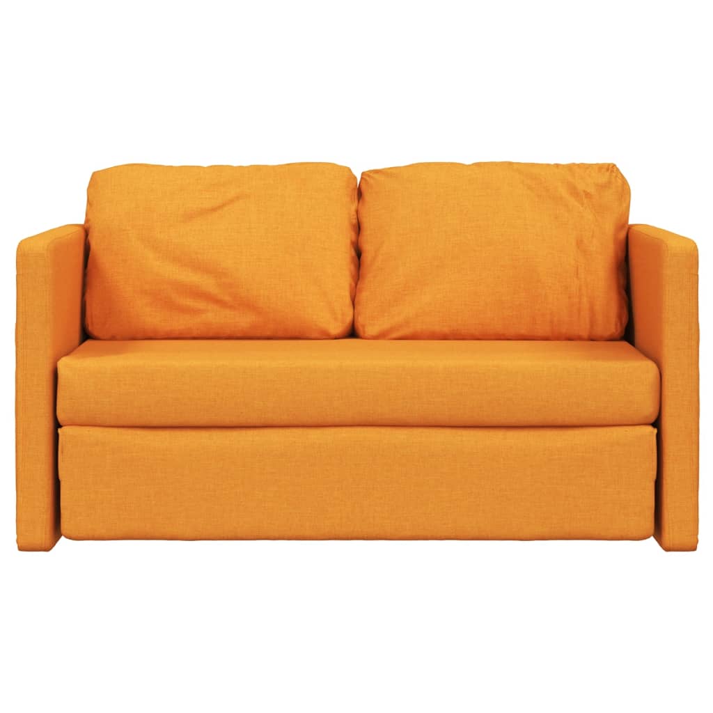 Divano Letto da Terra 2 in 1 Giallo Scuro 112x174x55 cm Tessuto - homemem39