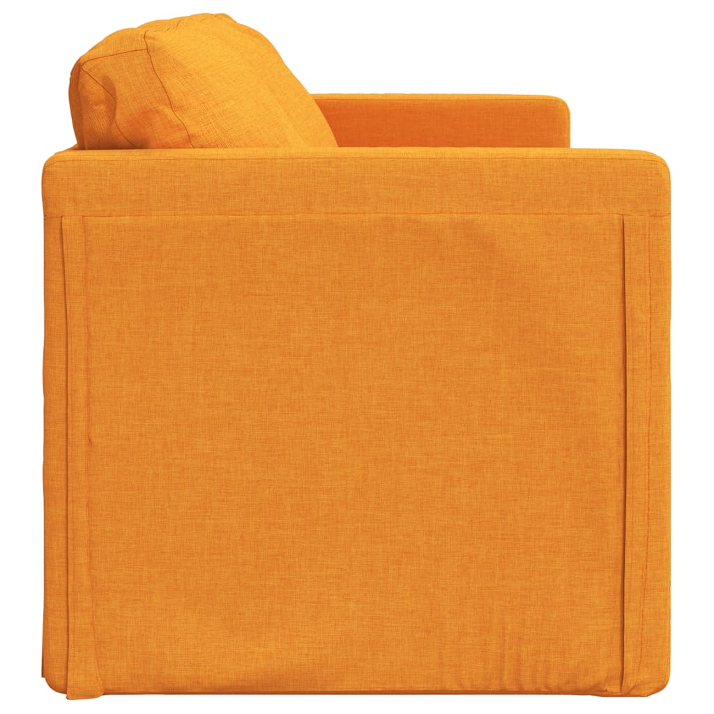 Divano Letto da Terra 2 in 1 Giallo Scuro 112x174x55 cm Tessuto - homemem39