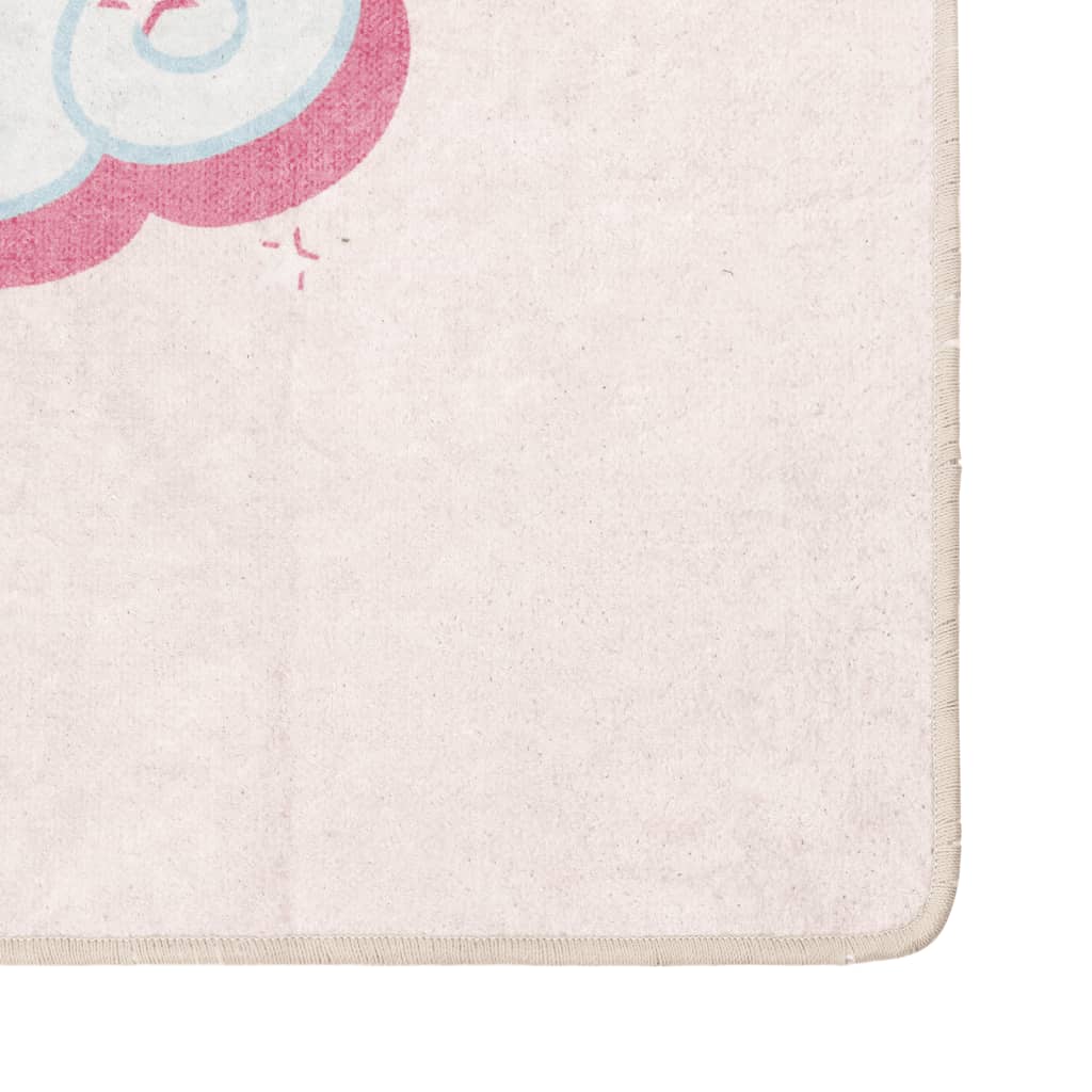 Tappeto Bambini Rosa 160x230 cm Unicorno Lavabile Antiscivolo - homemem39