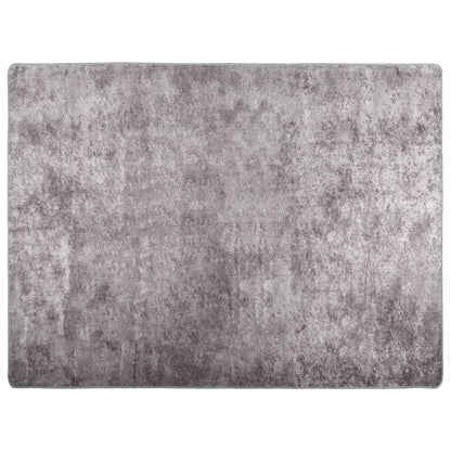 Tappeto Lavabile Grigio 400x300 cm Antiscivolo