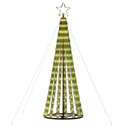 Illuminazione Albero di Natale a Cono 275LED Bianco Caldo 180cm