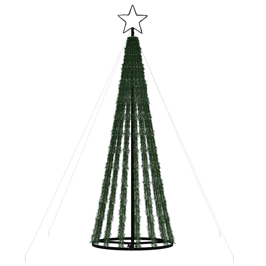 Illuminazione Albero di Natale a Cono 275LED Bianco Caldo 180cm