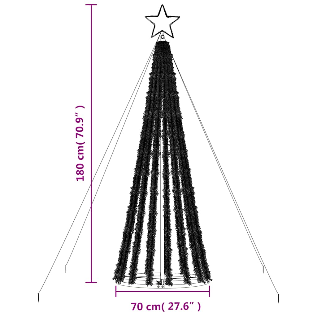 Albero di Natale a LED 275 LED Colorato 180 cm