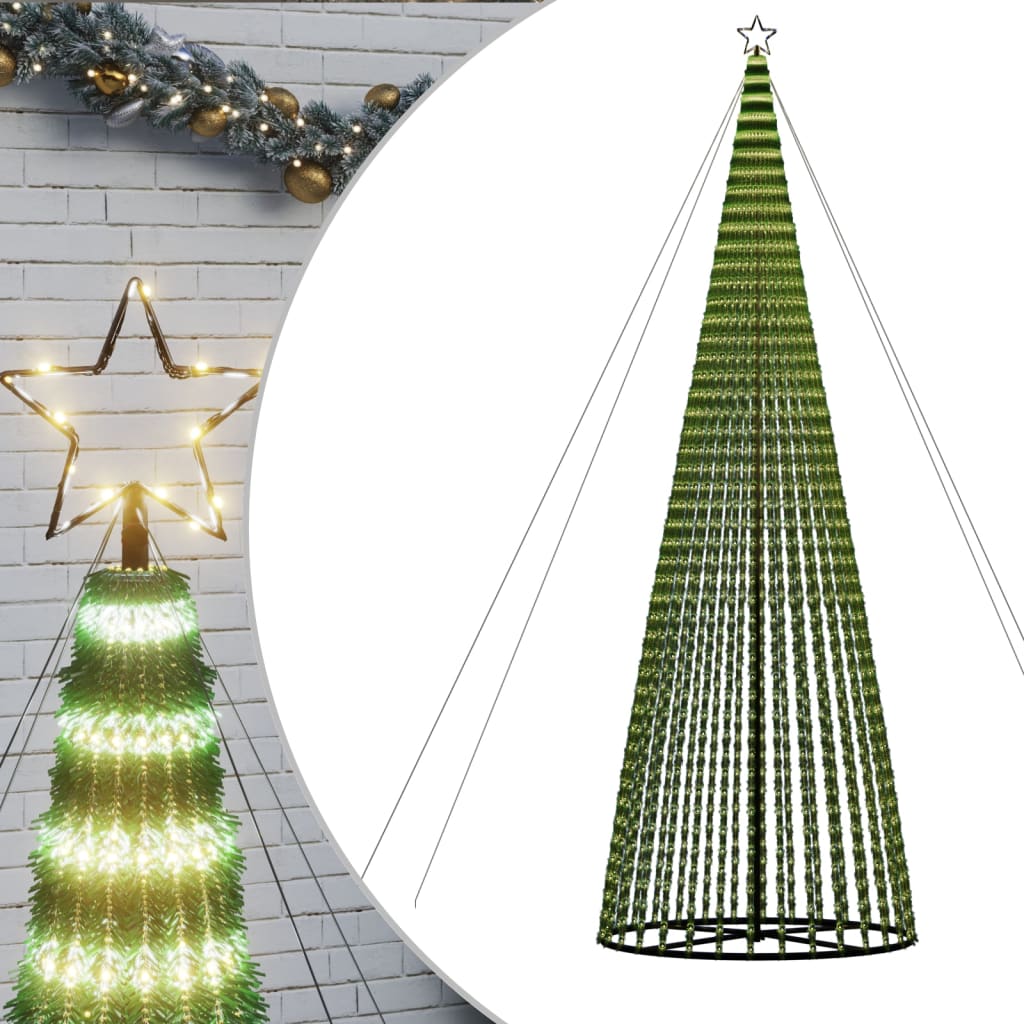 Albero di Natale a LED 1544 LED Bianco Caldo 500 cm