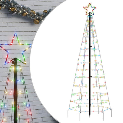 Albero di Natale a LED con Punte 220 LED Colorato 180 cm