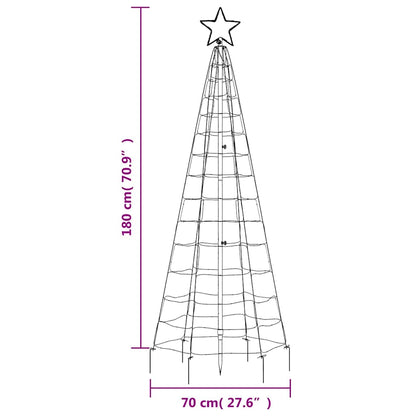 Albero di Natale a LED con Punte 220 LED Colorato 180 cm