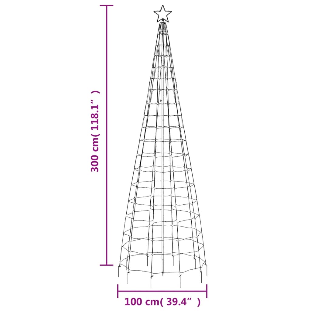 Albero di Natale a LED con Punte 570 LED Blu 300 cm