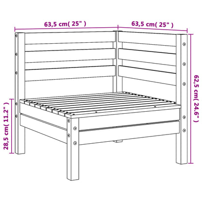 Divani Angolari da Giardino 2pz in Legno di Pino Impregnato - homemem39